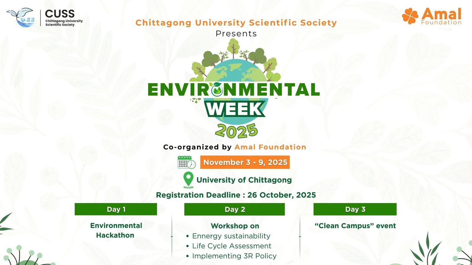 Workshop Event (Environmental Week 2025) banner