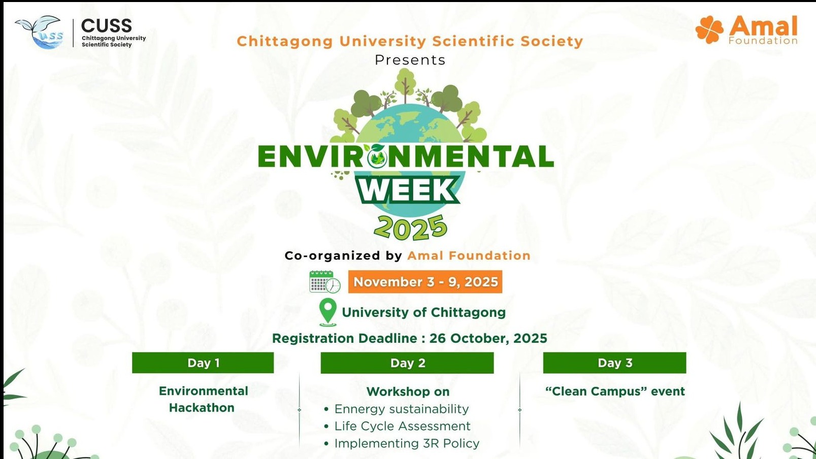 Environmental Hackathon (Environmental Week 2025) banner